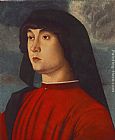 Giovanni Bellini Portrait of a Young Man in Red painting